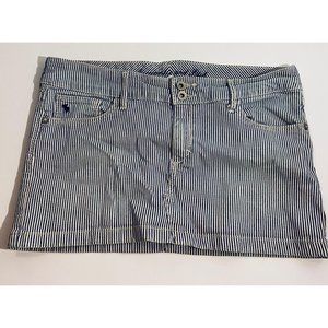 Abercrombie & Fitch Black and White Striped Mini Skirt